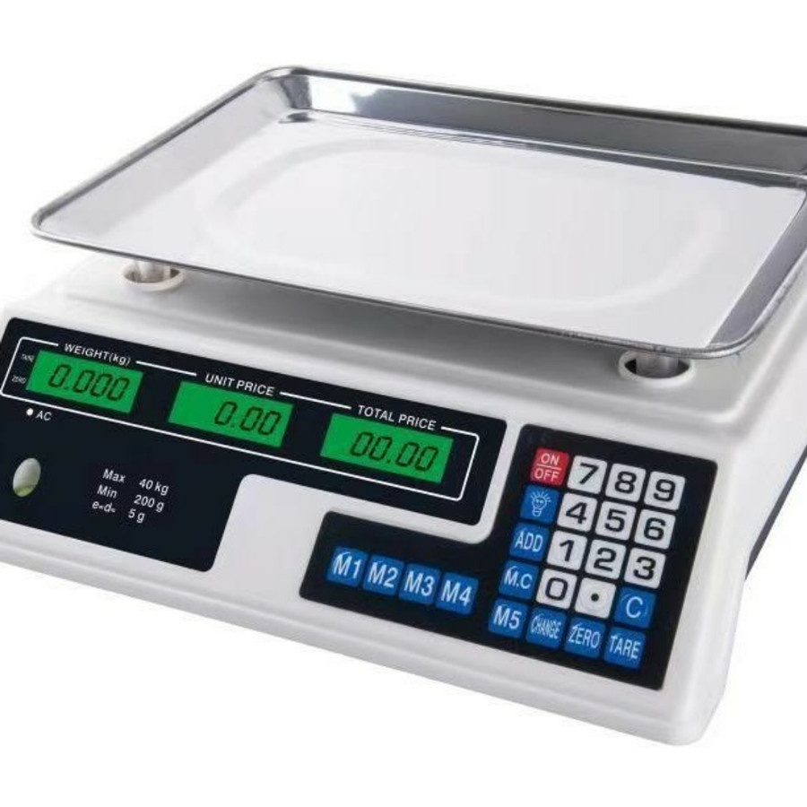 Timbangan Digital 30kg Digital Computing Scale 30Kg Double Display Timbangan Digital Perhitungan Timbangan Buah Sayur Daging Sembako Dan Laundry