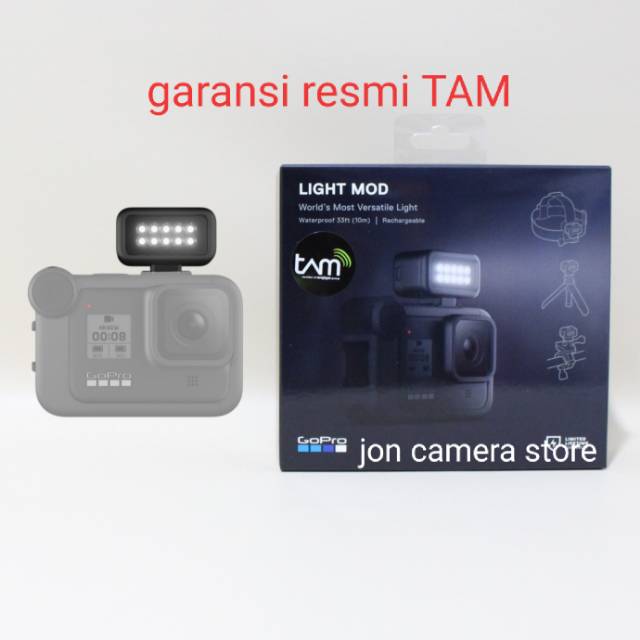 Gopro light mod original garansi resmi tam ( led light for media mod hero 8 black )
