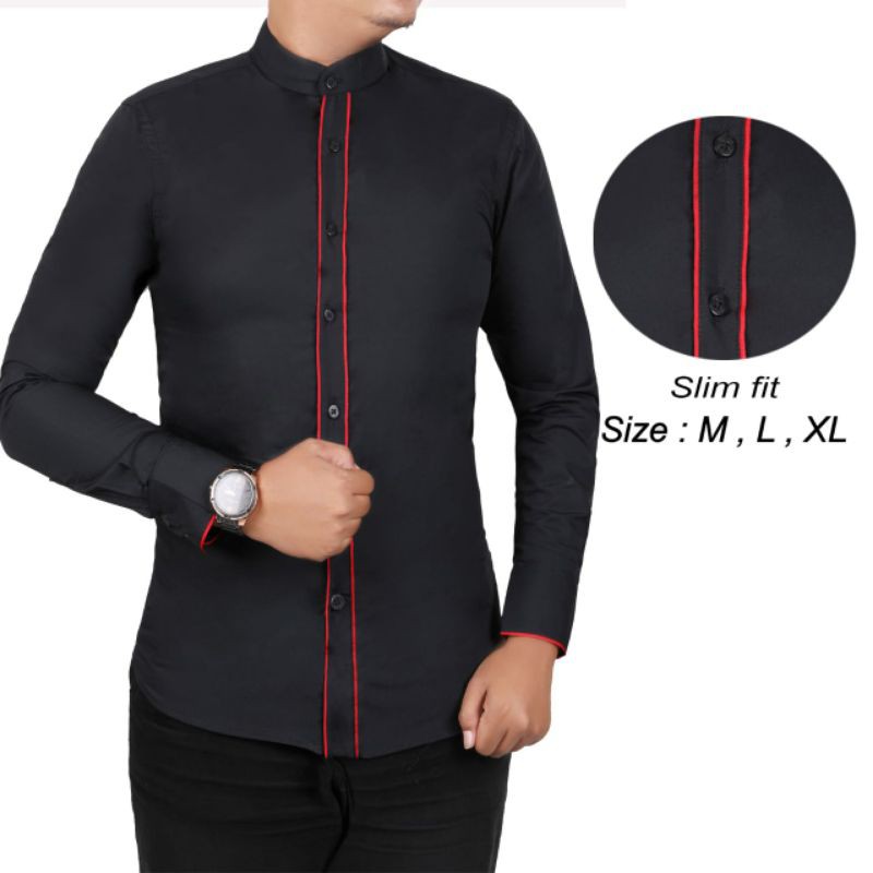 BAJU KOKO MUSLIM PRIA KEMEJA KOKO LENGAN PANJANG | SLIM FIT COLIN DION CDL04