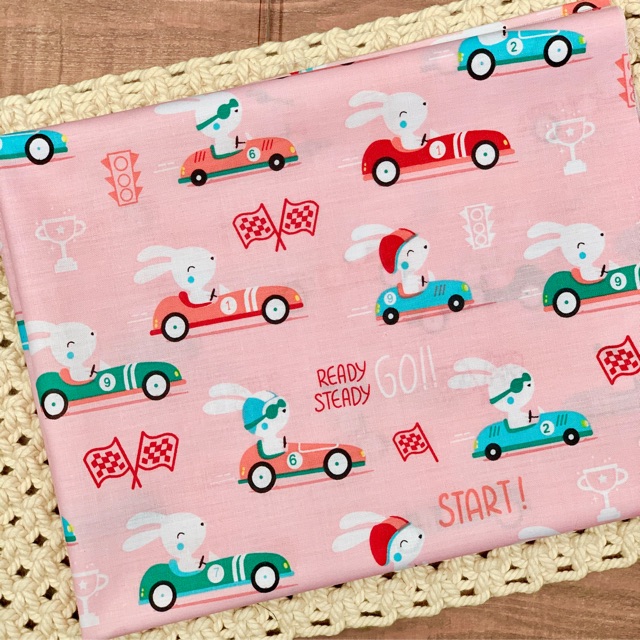 kain perca katun motif anak - bunny