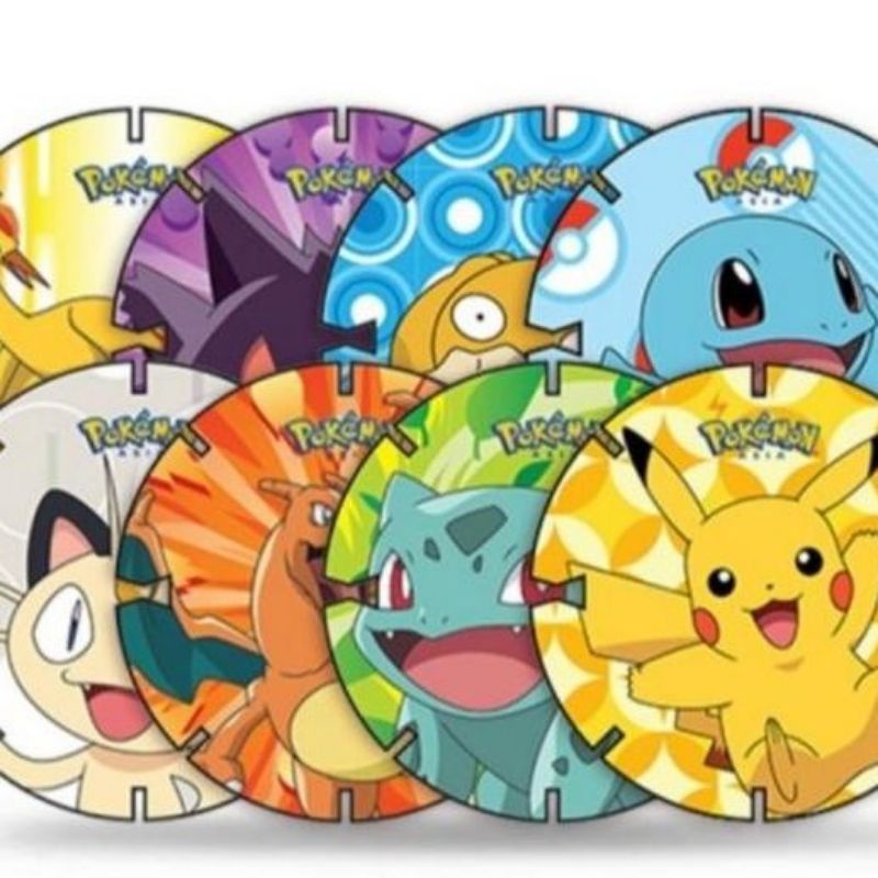 Pokemon Coin Tazos Chiki Balls Pikachu Eevee Bulbasaur Charizard Squirtle Gengar Espeon Tyranitar