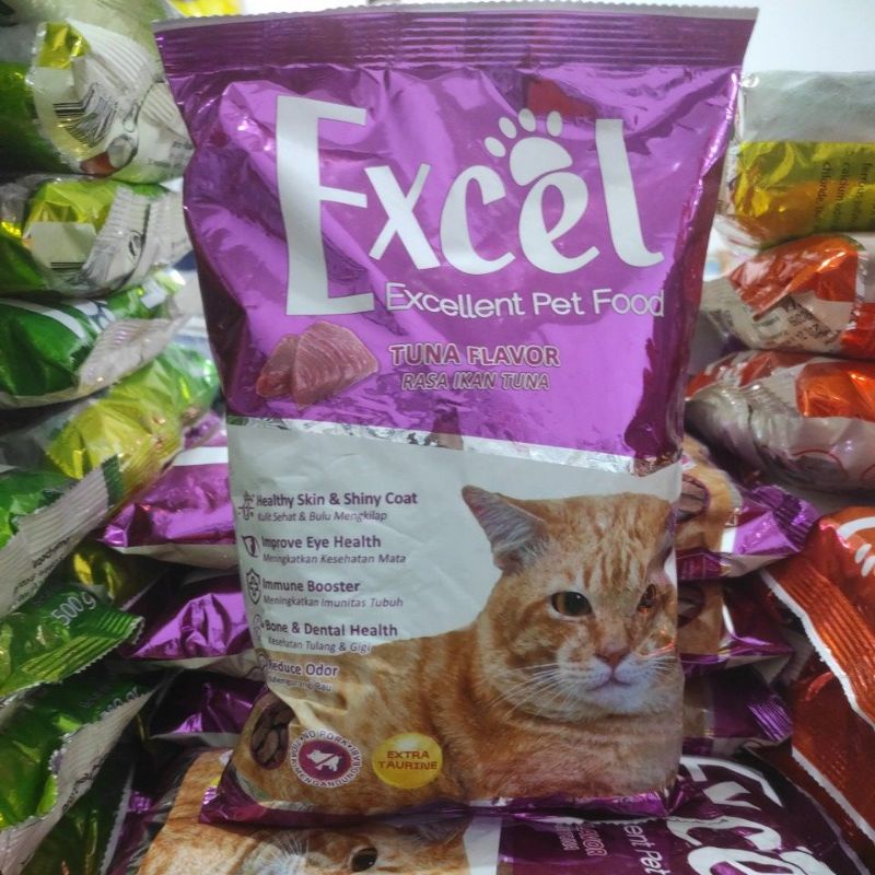 Gojek / Grab Paket 10kg Makanan Kucing Excel Tuna-Bentuk Ikan