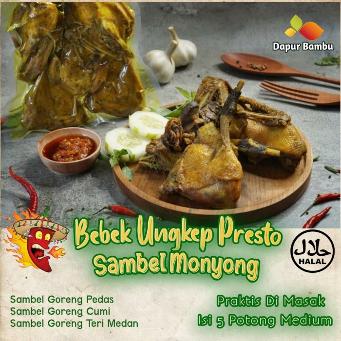 

Bebek Ungkep Presto Sambel Goreng / Bebek Bumbu Rempah Medium / Frozen
