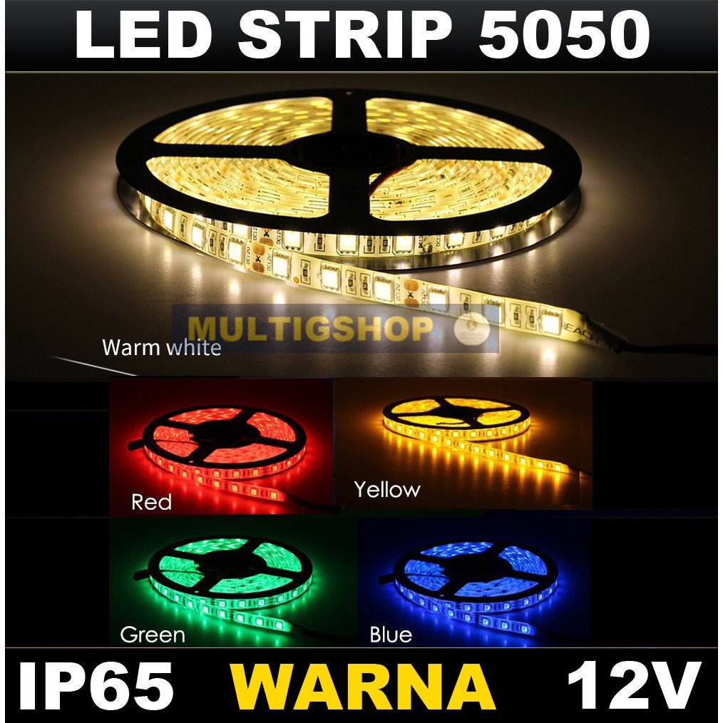 LED Strip Flexible 5050 300 LED per Rol 12V Waterproof IP65