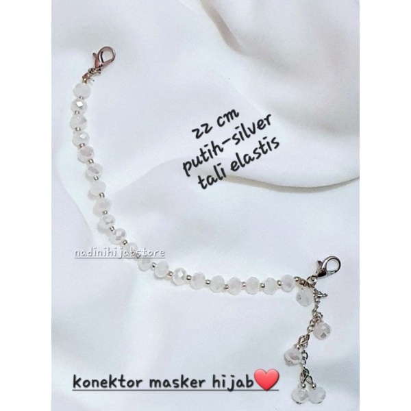 KONEKTOR MASKER HIJAB MUTIARA / PENGAIT MASKER / MASK STRAP / TALI MASKER