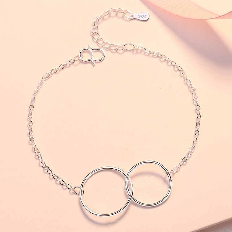 Gelang Perak Rumbai Fashion Tassel Silver Bracelet Charm Multilayer Heart Flower Cuff Bracelets Women Jewelry Accessories Gifts-19#