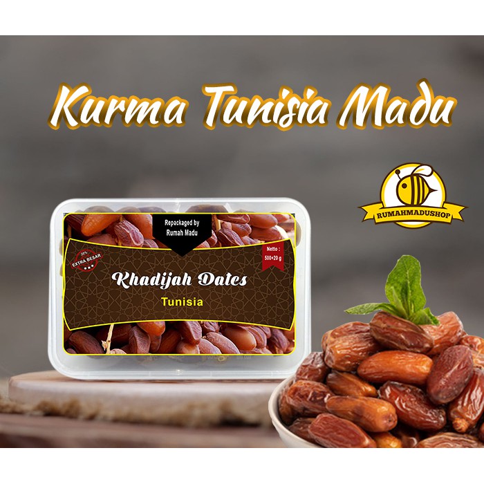 

KURMA TUNISIA MADU NON TANGKAI KHADIJAH 500 GRAM