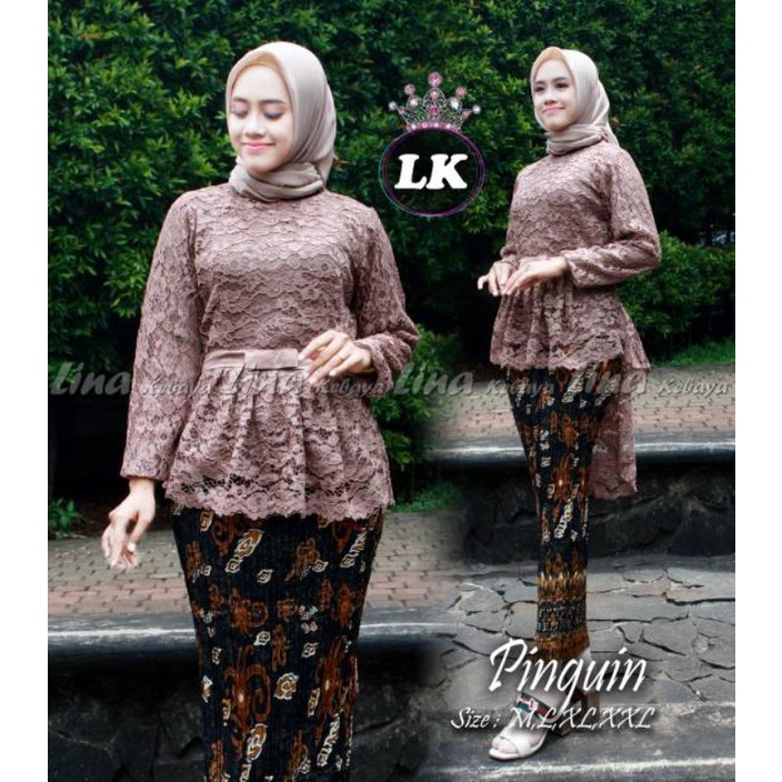 Daliakebaya - COD Set Kebaya Brukat Aurora Wisuda - Baju Kondangan Bali Modern Hijab Lamaran Jumbo H