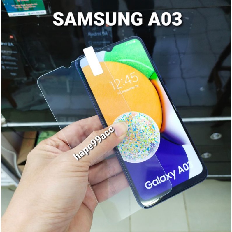 Samsung A03 A 03 tempered glass anti gores kaca bening