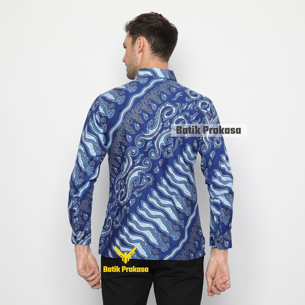 Kemeja Batik Prakasa Motif Tirta Kresna Slimfit Lengan Panjang Batik Solo