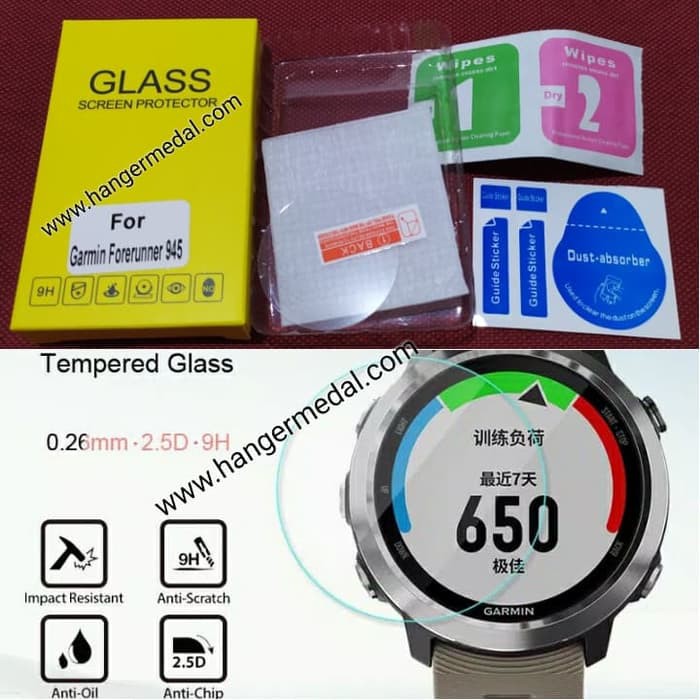 Tempered Garmin Forerunner 945 Screen Protector Guard Jam anti gores