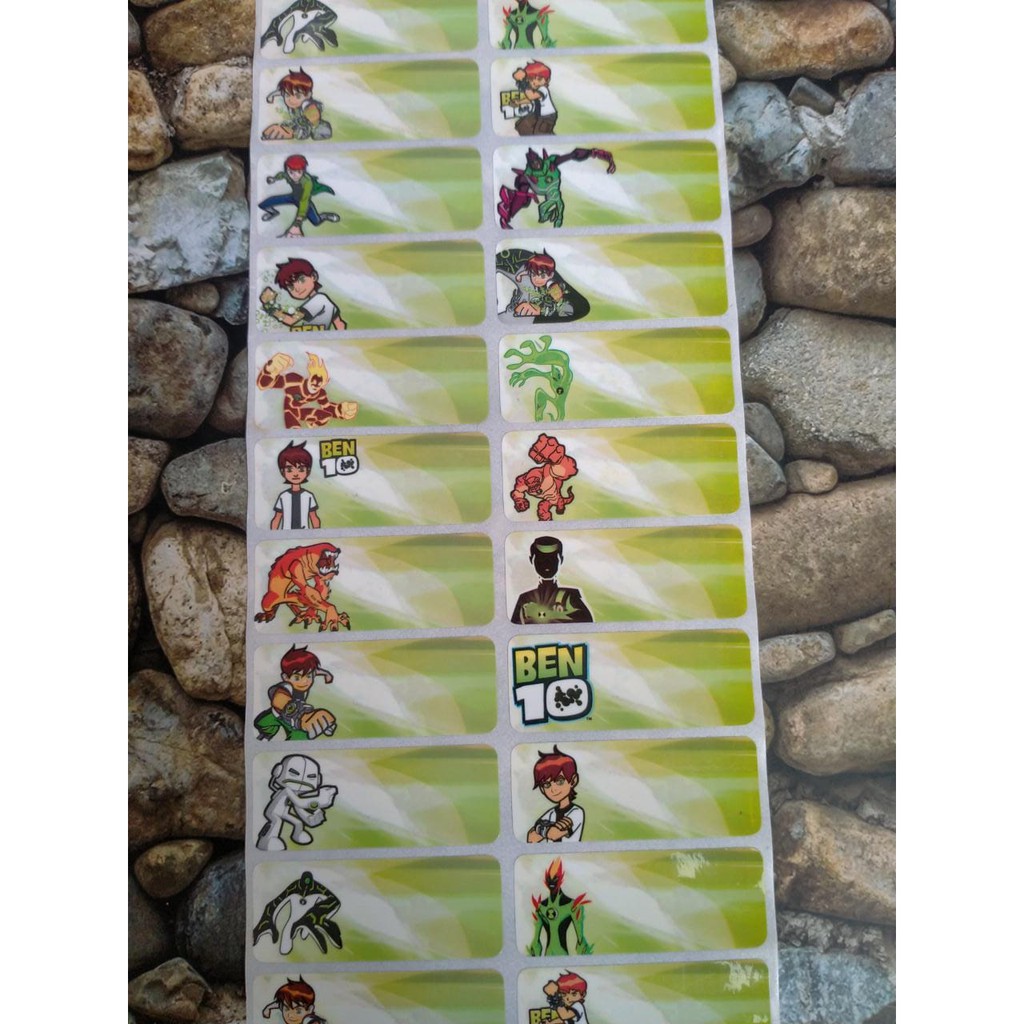 

Stiker Label Nama Name Sticker Waterproof Anti Air BEN 10