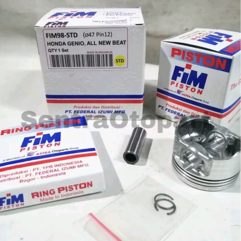 Piston seher kit beat led 2020 scoopy 2021 genio oversize std 0 fim