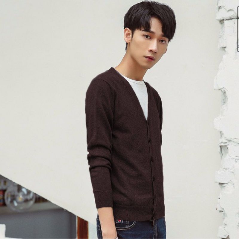 fashion Cardigan Rajut Knitting Tangan Panjang Pria - Alvin