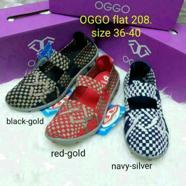 Sepatu Rajut Wanita OGGO 208 Flat ORIGINAL