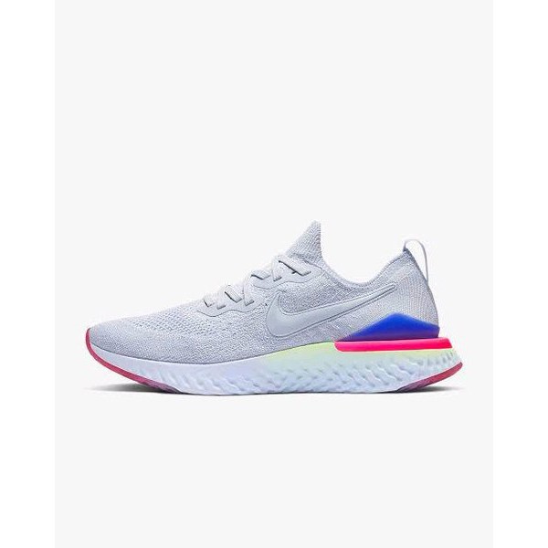 Terbaru sepatu nike epic react flyknit 2 white pink sneakers wanita