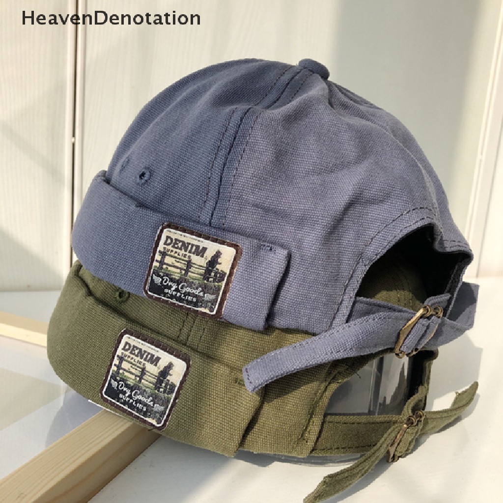 [HeavenDenotation] Fold Skullcap Retro Men Sailor Cap Women Warm Roll Cuff Bucket Cap Brimless Hat