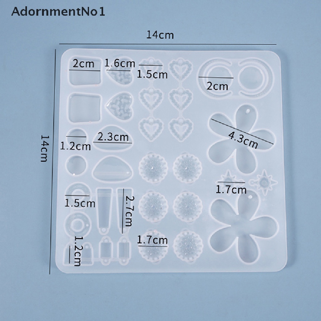 (AdornmentNo1) Cetakan Resin Epoksi Bahan Silikon Untuk Membuat Perhiasan Anting DIY