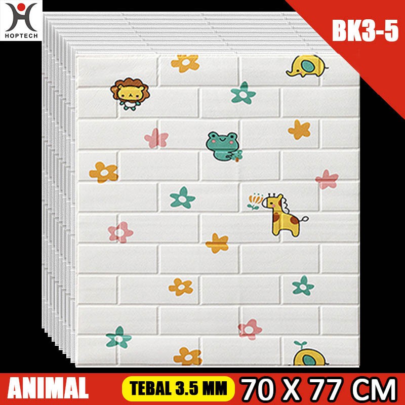 Wallpaper dinding 3d motif gambar wallfoam Dekorasi Kamar murah 70x77cm-ANIMAL