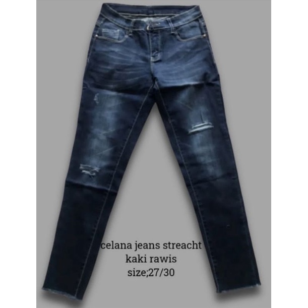 Celana Jeans Steacht kaki rawis