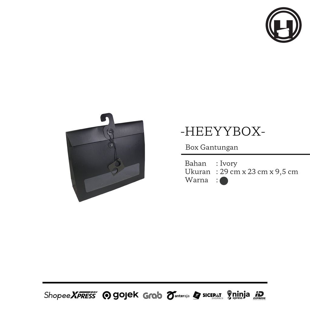 

box 29x23x9,5 bahan ivory siap dipakai cocok buat clothing gift dan hampers