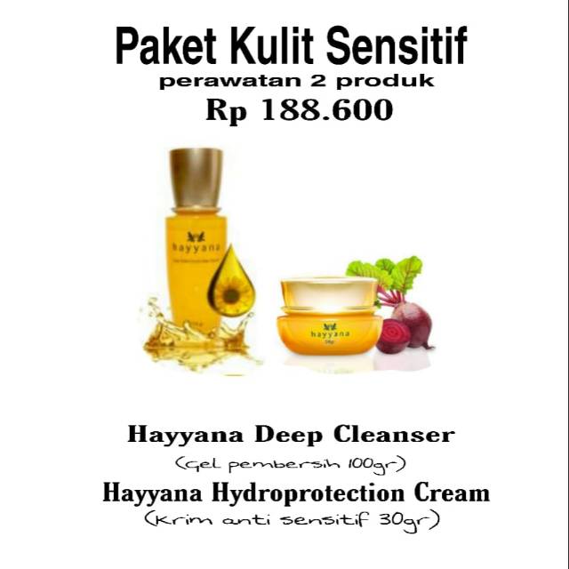 Hayyana Skincare Paket Kulit Kering dan SENSITIF - Sensitive Skin Series