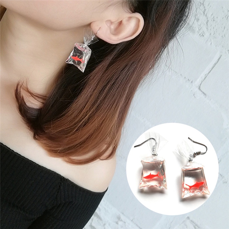 Handmade Anting Kait Gantung Bentuk Ikan Buatan Tangan Untuk Wanita