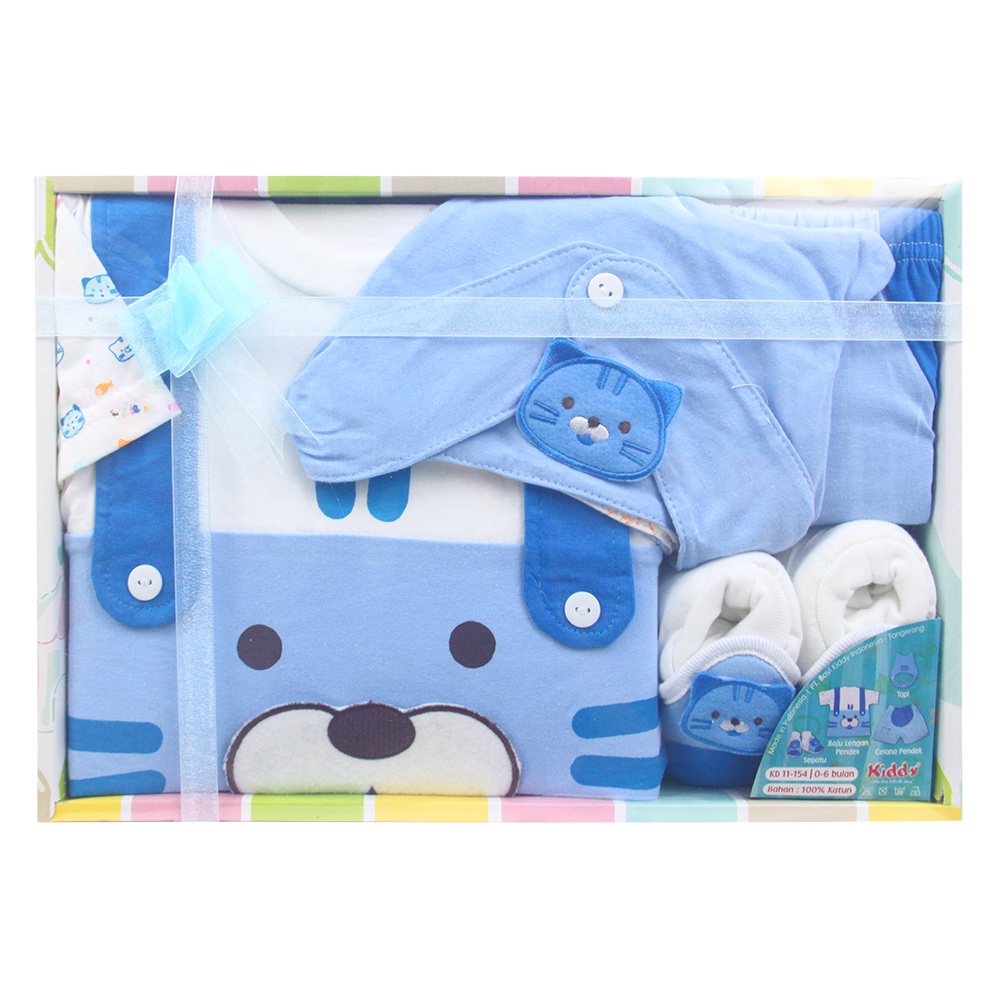 Kiddy Baju Set Bayi  Paket Lengkap Baju Bayi Motif Cat Lucu