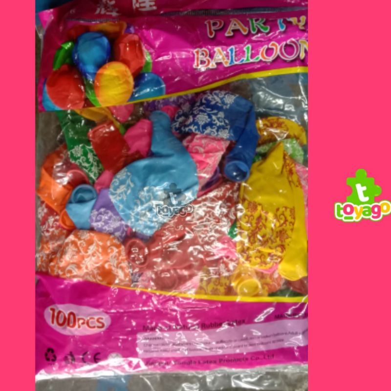 Balon Motif Random Ball isi +-100pcs Grosir Murah