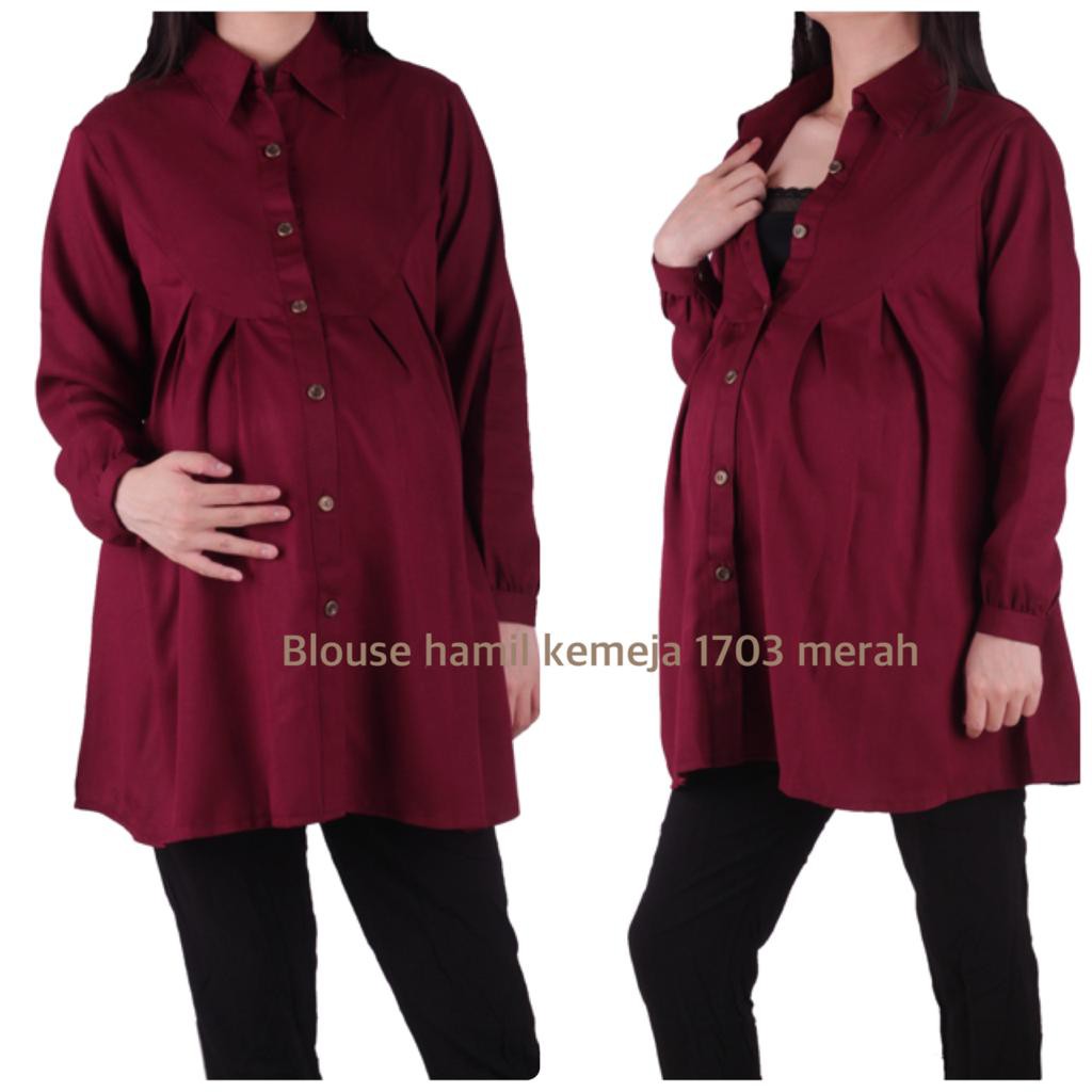 Baju hamil Blouse hamil 1703 Kerja/Menyusui tuliskan warna yg dipilih