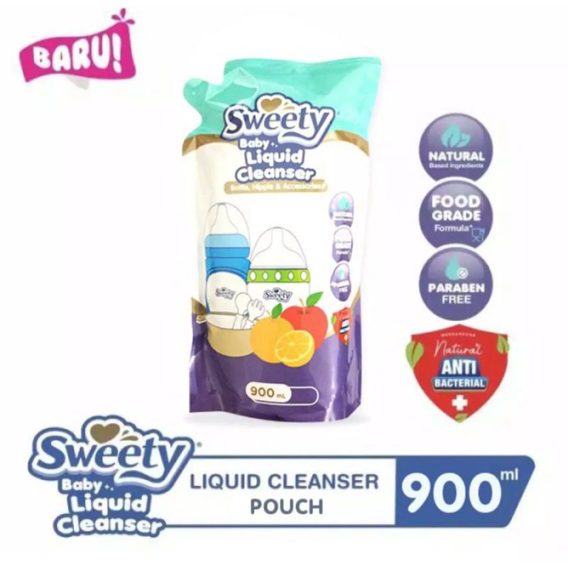 Sweety Liquid Baby Cleanser 900ml refill/Sabun cuci botol sweety 900ml