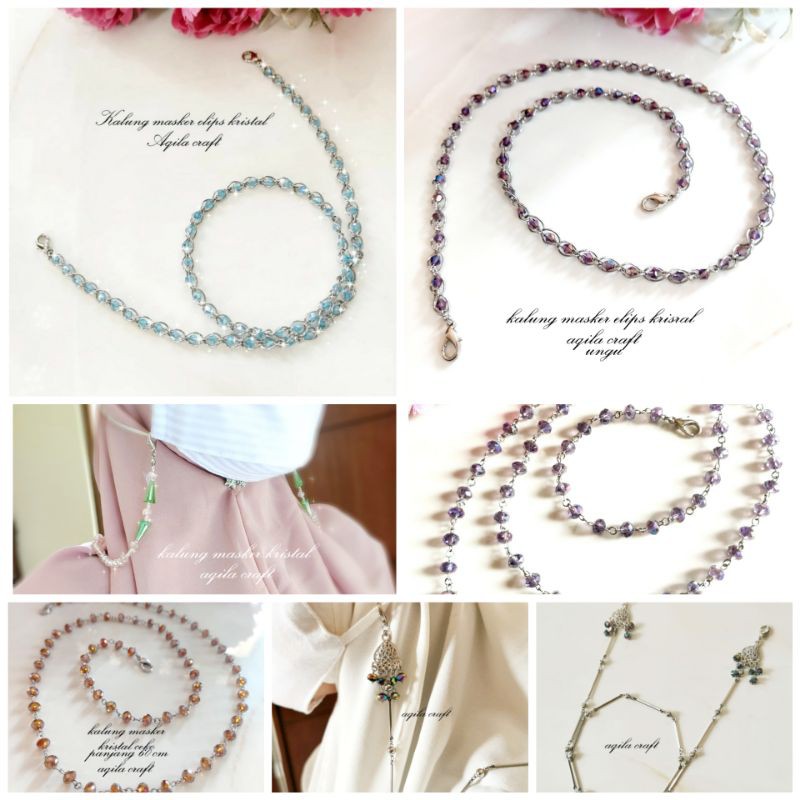 KALUNG MASKER - STRAP MASKER - TALI MASKER KRISTAL CEKO- KALUNG GANTUNGAN MASKER