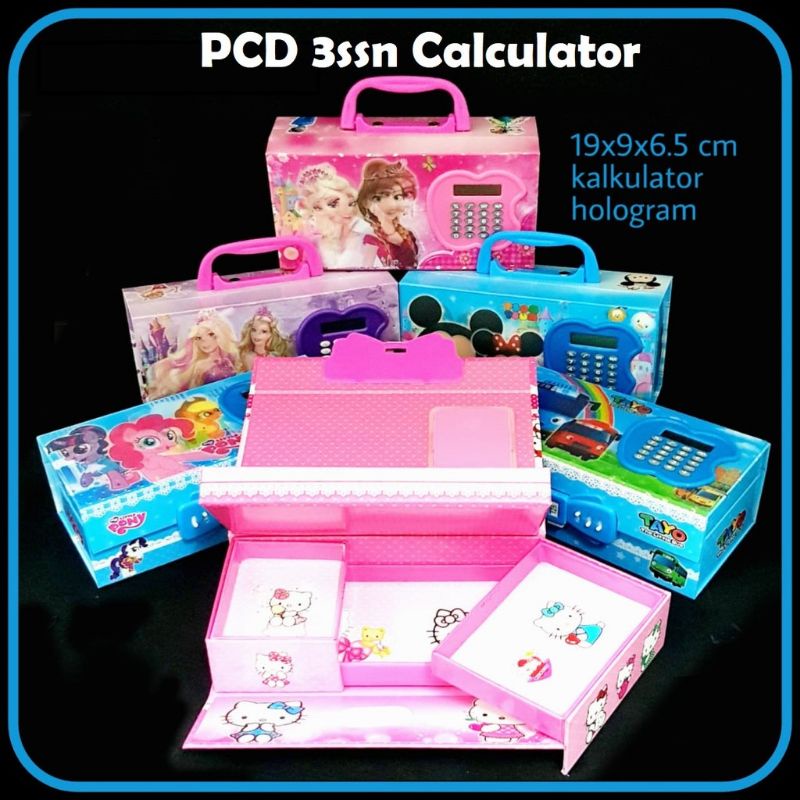 +FREE BUBLE WRAP TEMPAT KOTAK PENSIL KODE 3D LAMPU LED 3 susun 3 MODE NYALA-4