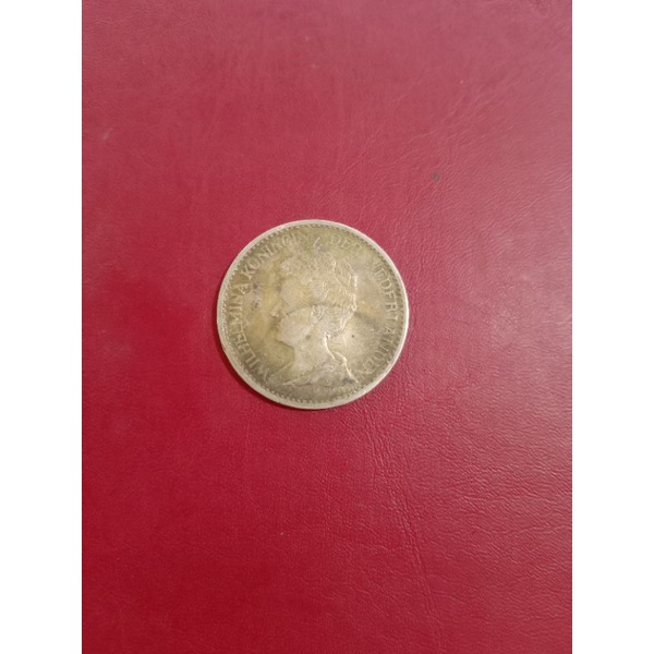 koin Wilhelmina 1 gulden tahun 1913