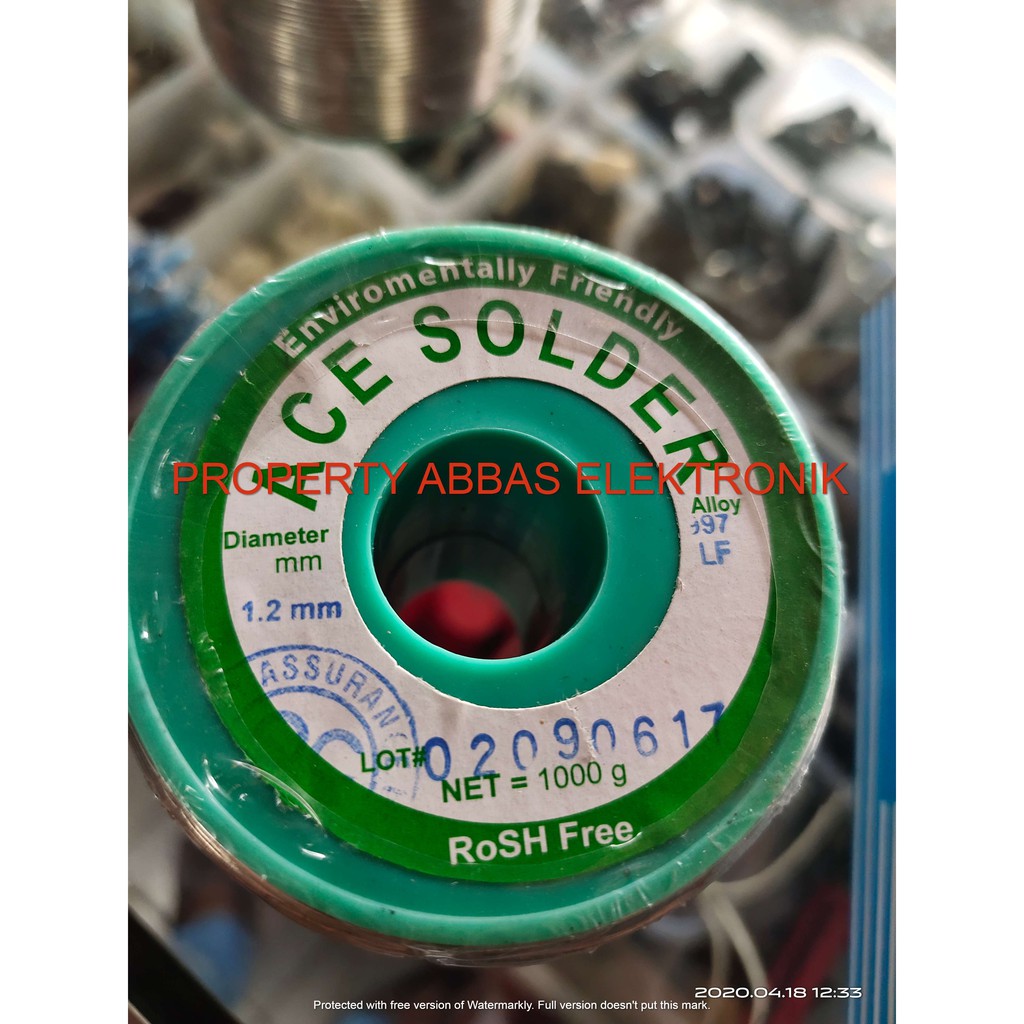 Timah solder 1.2mm ACE 1mm ALPHA berat 1000gr merk ACE ALPHA