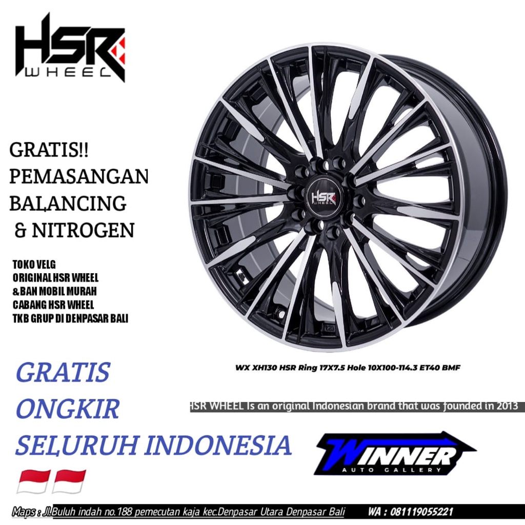 Velg Racing Sienta Elgrand Camry Ring 17 - Black Polish