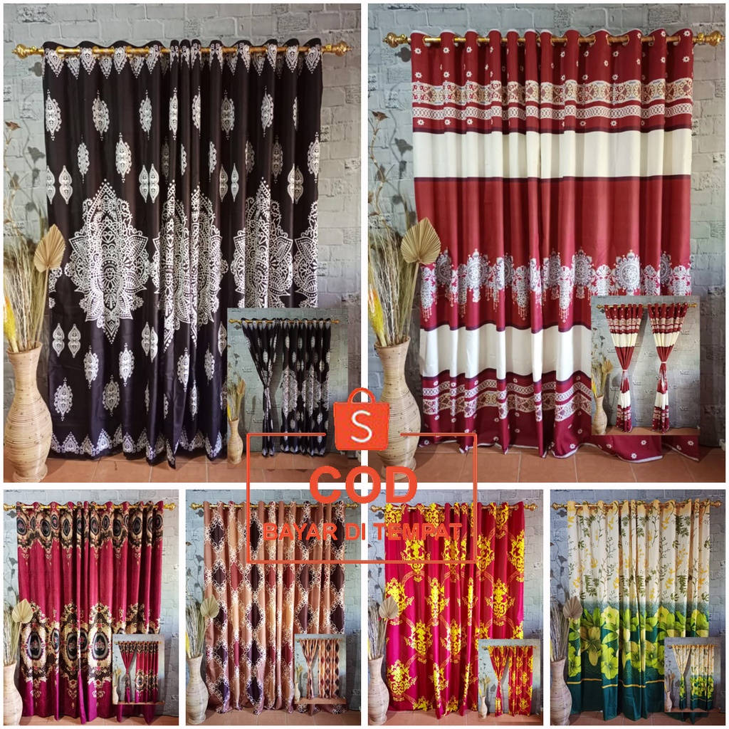 ✅COD GORDEN HORDENG PINTU DAN JENDELA SMOKRING 12 RING UKURAN 135X220CM / HORDYN KORDEN TIRAI DEKORASI KAMAR RUANG TAMU / PERLENGKAPAN HOME DECOR DEKOR INTERIOR RUANGAN RUMAH MINIMALIS MODERN MEWAH BIAYA MURAH ANEKA MOTIF