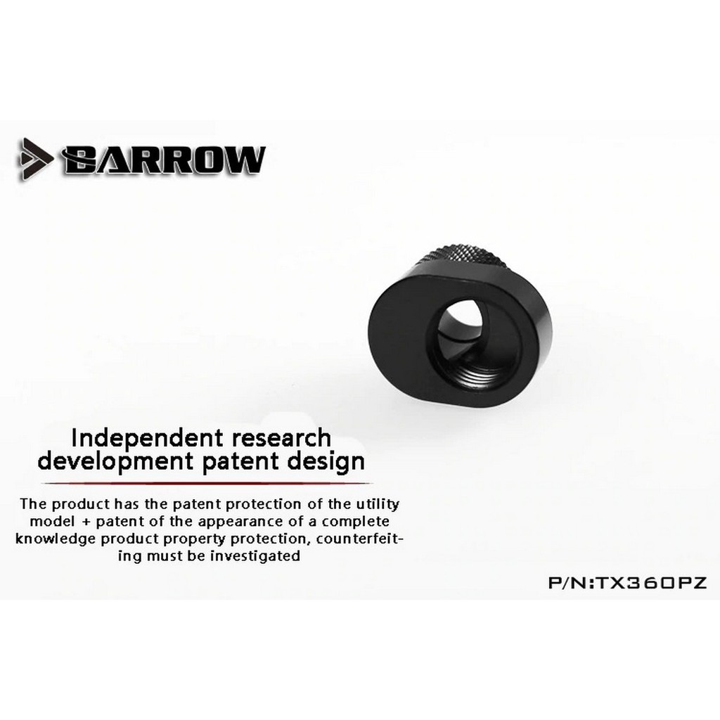 BARROW TX360PZ G1/4 360 Rotation Offset Adapter Black