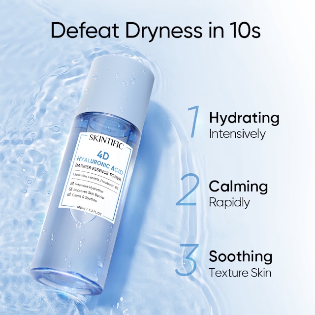 SKINTIFIC - 4D Hyaluronic Acid (HA) Barrier Essence Toner Hydration Toner Defeat Dryness In10S 100Ml