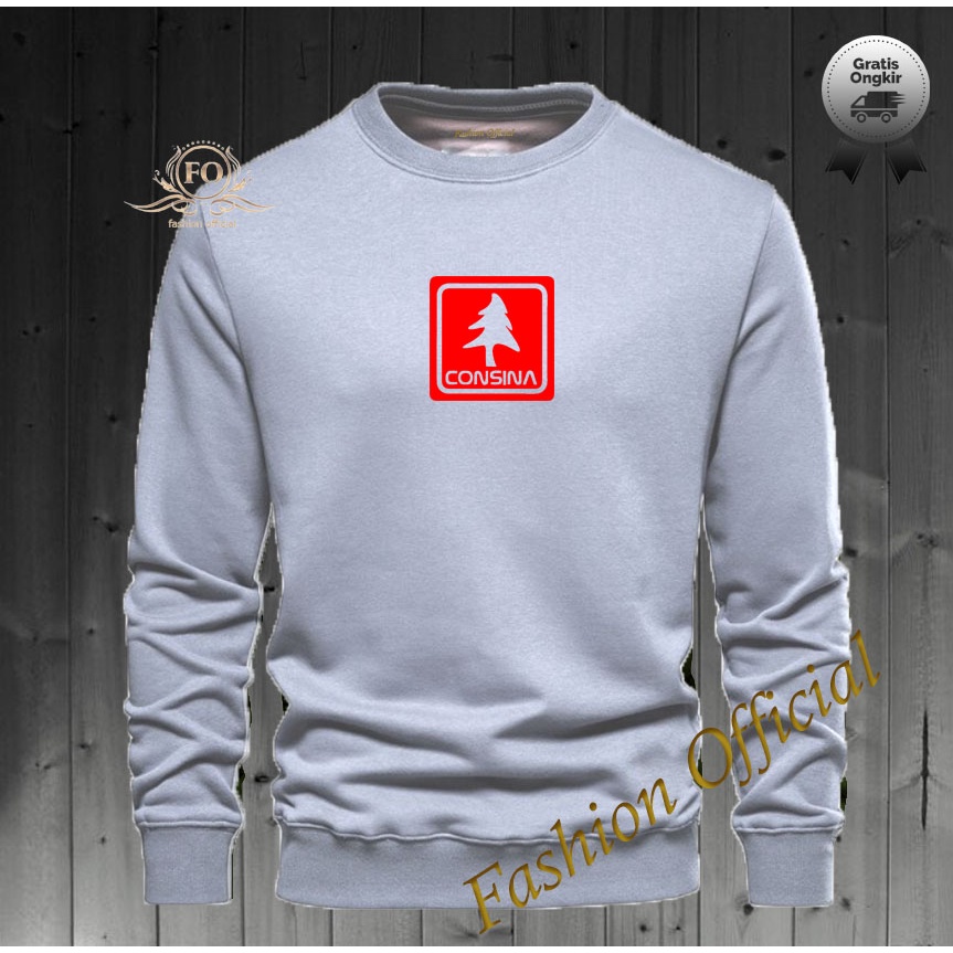 Baju Sweater Distro Consina Kotak Merah Premium Quality Sweater Pria Wanita Distro Terkeren - Sweate