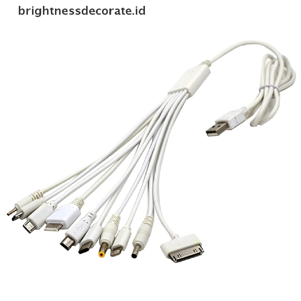 Kabel Adapter Charger USB Multifungsi 10 In 1 Untuk Iphone 6 / 7