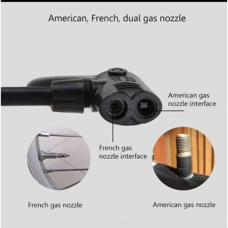 ROCKBROS A320 POMPA SEPEDA 2mode frech presta american schrader valves