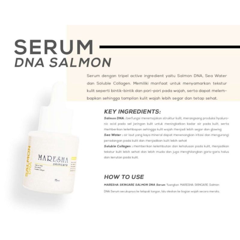 Serum DNA Salmon dan Peeling Serum bundling by maresha skincare (free bodycare)