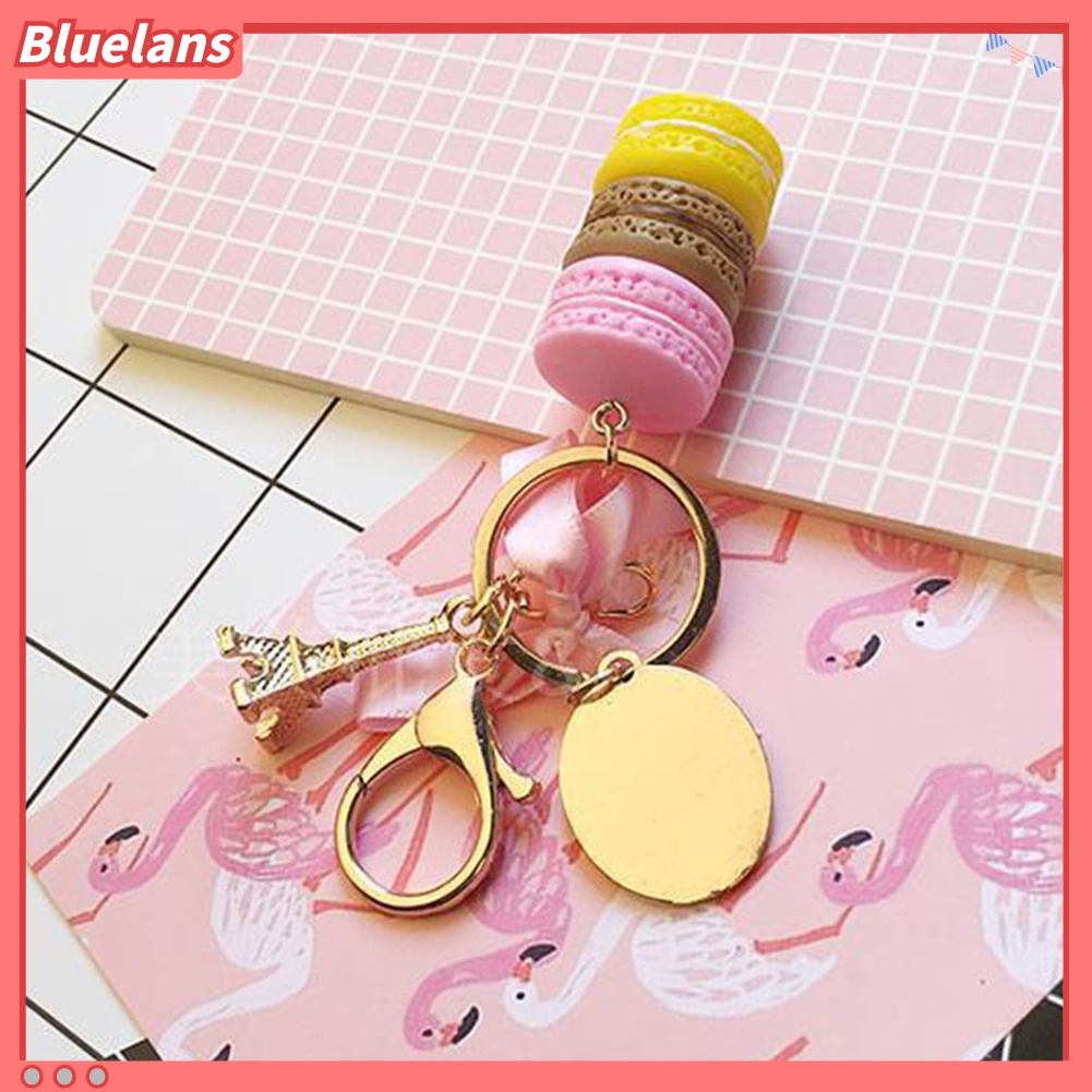 Gantungan Kunci Bentuk Kue Macaron Bahan Alloy Untuk Aksesoris Tas / Dompet