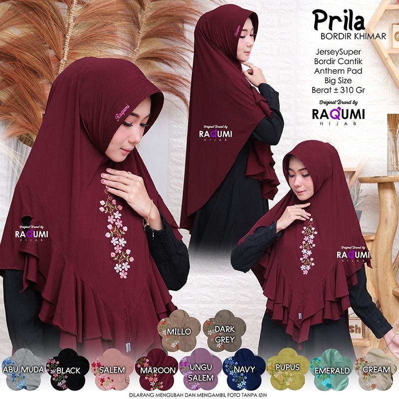 [ORIGINAL Raqumi] PRILA BORDIR KHIMAR by Raqumi Hijab