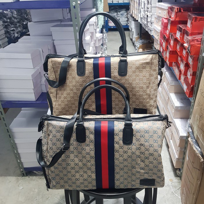 SZ4028 Tas Besar Wanita Fashion Import Tas Travel Selempang Large GG Nylon Tote Bag Ready Jakarta Bisa COD