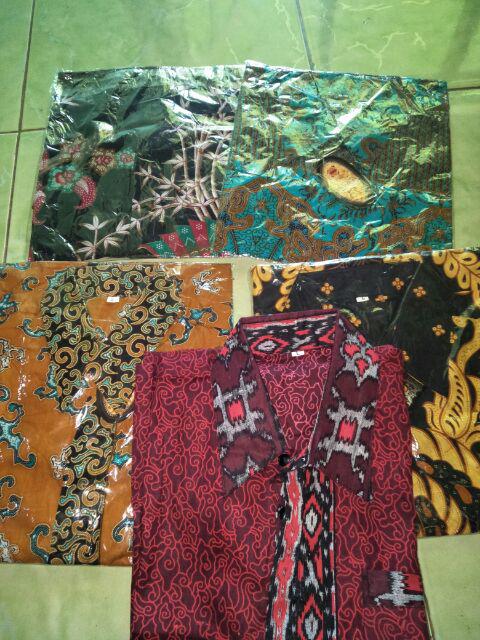 Bswart Batik Hrb026 Kenongo Hem Pendek Padi Pekalongan M L Xl Batik Pria Murah Modern Grosir