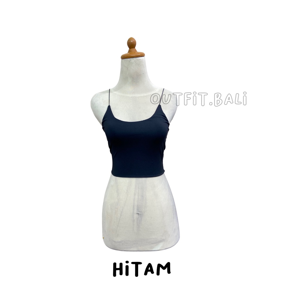 Tanktop Crop Bentuk U Tali Spaghetti-2