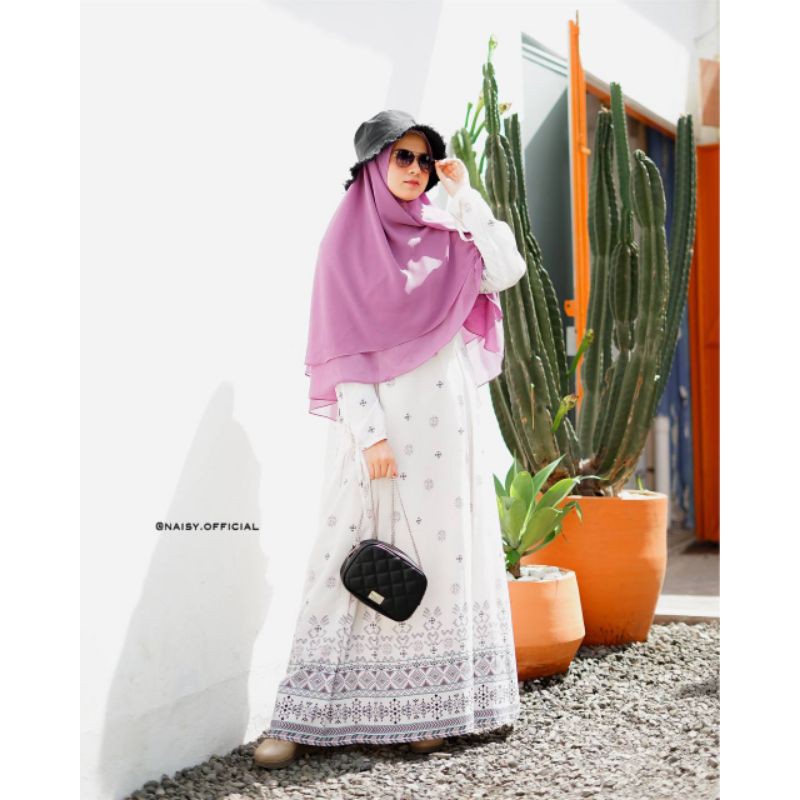 Gamis ethnic etnik gamis motif batik HINDI DRESS original by Naisy