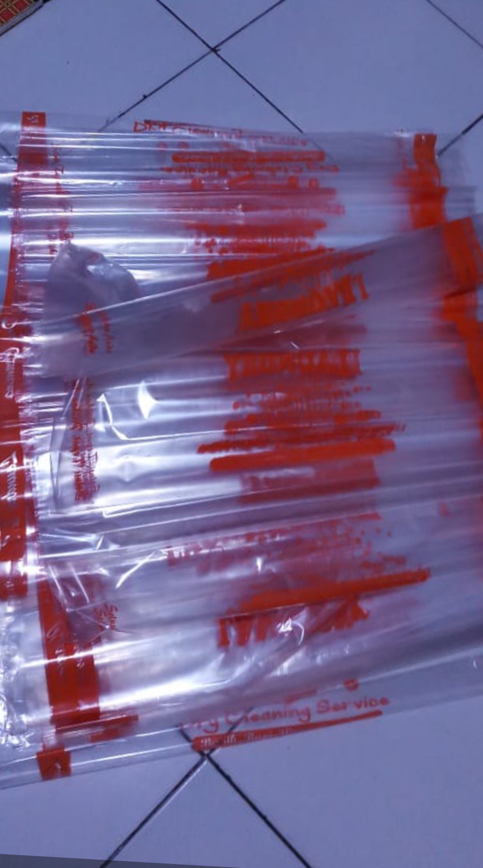 Plastik Sablon  Laundry Untuk Long Dres